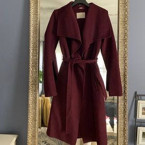 Soia & Kyo Merlot color Wool Wrap Coat size XXS - worn only twice